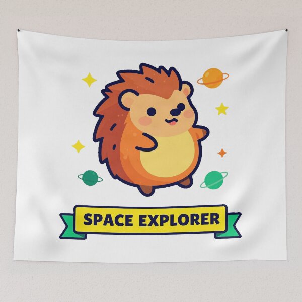 Item preview, Astronaut Hedgehog Space Galaxy Cute SciFi designed and sold by Arc2020.