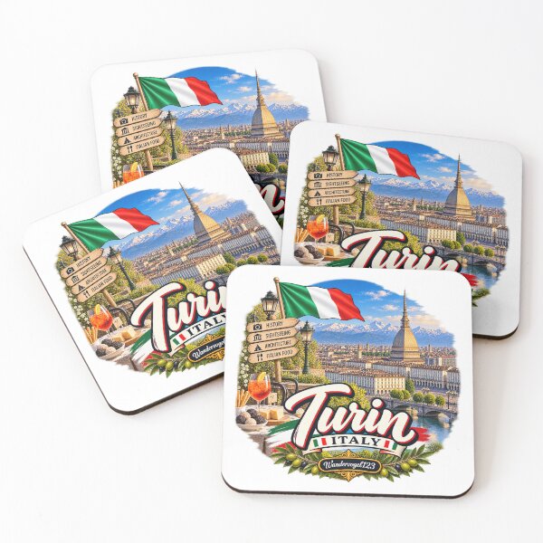 Item preview, Turin, Italy – Mole Antonelliana Alpine Panorama & Vintage Design designed and sold by Wandervogel123.