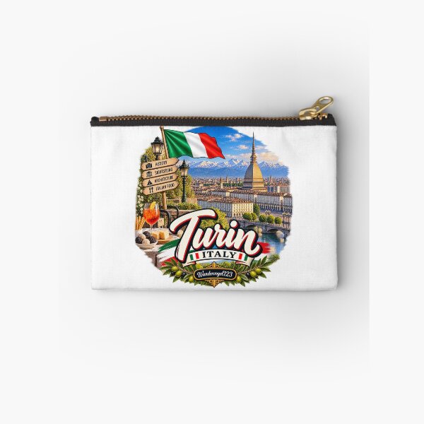 Aperçu de l'œuvre Turin, Italie – Panorama alpin de la Mole Antonelliana et design vintage créée et vendue par Wandervogel123.
