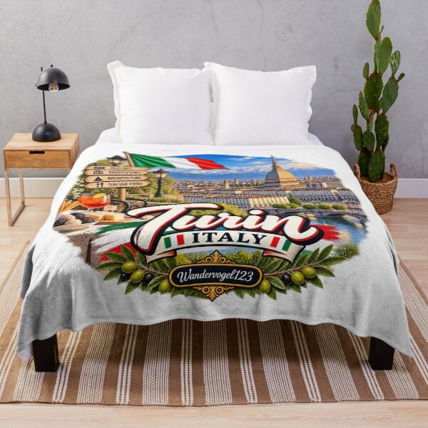 Item preview, Turin, Italy – Mole Antonelliana Alpine Panorama & Vintage Design designed and sold by Wandervogel123.