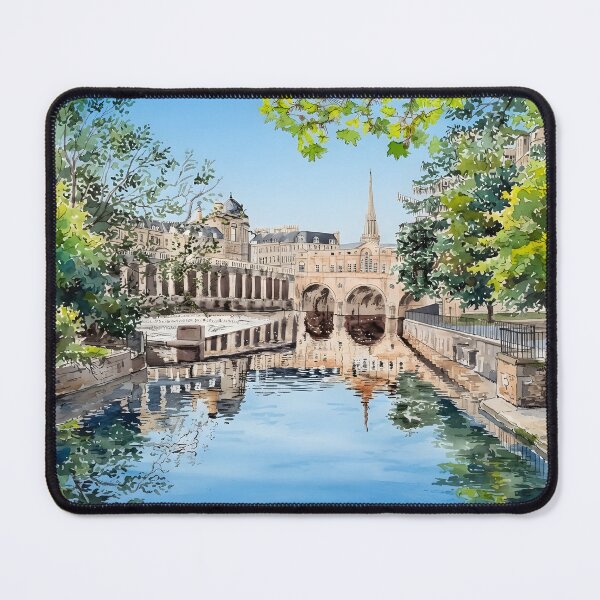 Item preview, Bath England Travel Poster – British Cottage Vintage Landscape designed and sold by POSTERIOCREW.