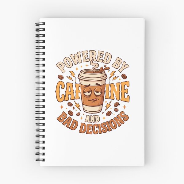 Item preview, Powered by caffeine and bad decisions designed and sold by DigitalDreamStudio.