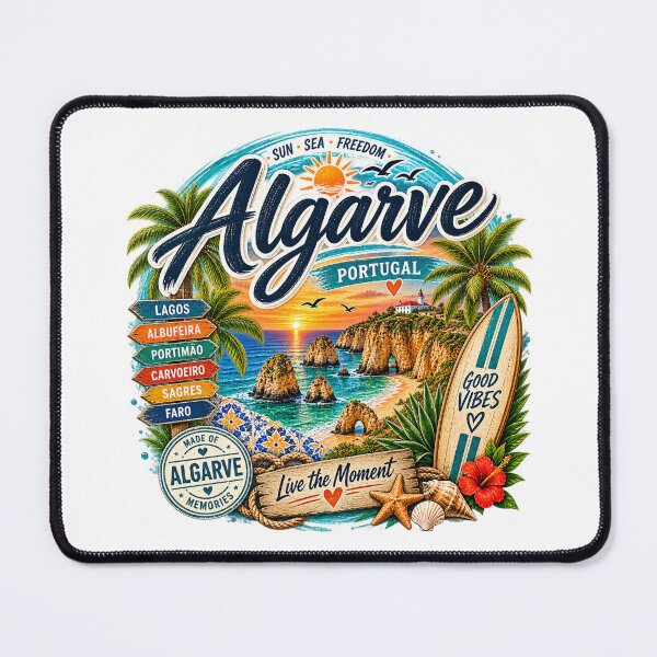 Item preview, Algarve Portugal – Dreamlike beaches, cliffs & surf vintage design designed and sold by Wandervogel123.