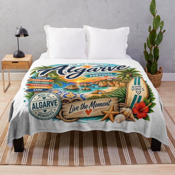 Item preview, Algarve Portugal – Dreamlike beaches, cliffs & surf vintage design designed and sold by Wandervogel123.