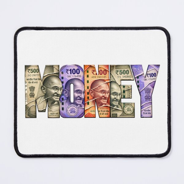 Item preview, Indian Money Typography – Mahatma Gandhi Rupee Notes Design designed and sold by lexxclothing.