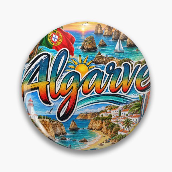 Item preview, Algarve Portugal – Dream beaches, cliffs & surf vintage design designed and sold by Wandervogel123.