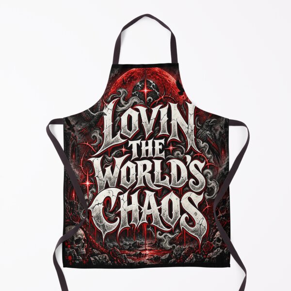 Item preview, Lovin' the World's Chaos – Gothic Raven Typography designed and sold by TheInkRaven.
