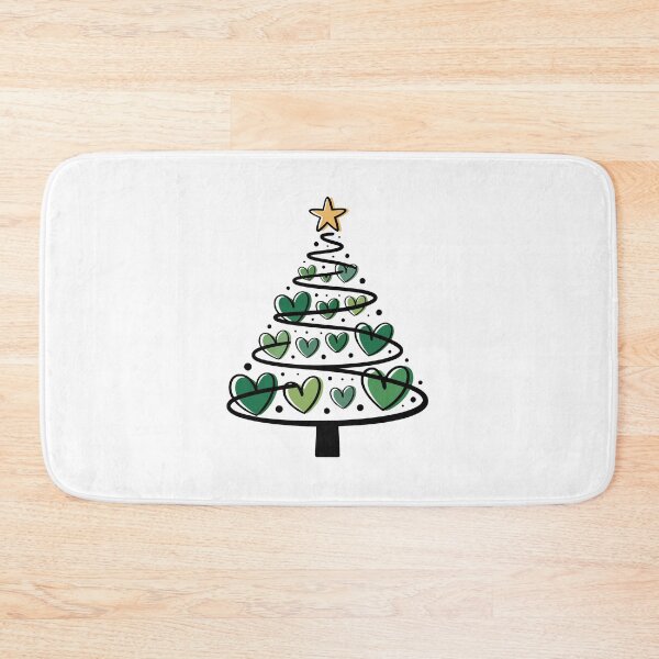 Item preview, Christmas Tree Green Hearts – Minimalist Holiday Doodle Art designed and sold by jkrphoto.