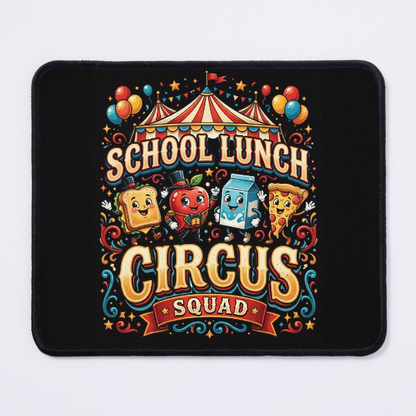 Item preview, School Lunch Circus Squad : Funny Food Clipart Kids Lunch Design Back To School Classroom Cafeteria Food Characters designed and sold by NewaveBoutique.