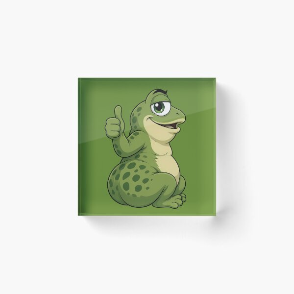 Item preview, Fat frog with raised thumb designed and sold by design-rebell.