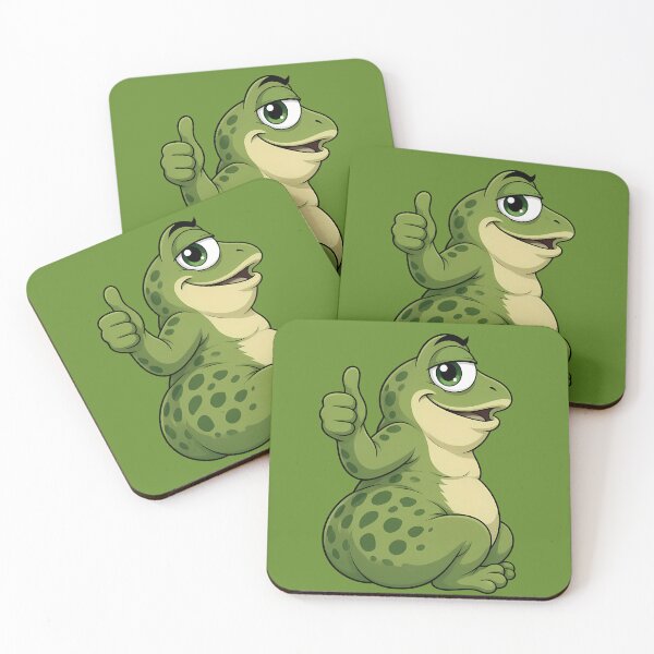 Item preview, Fat frog with raised thumb designed and sold by design-rebell.