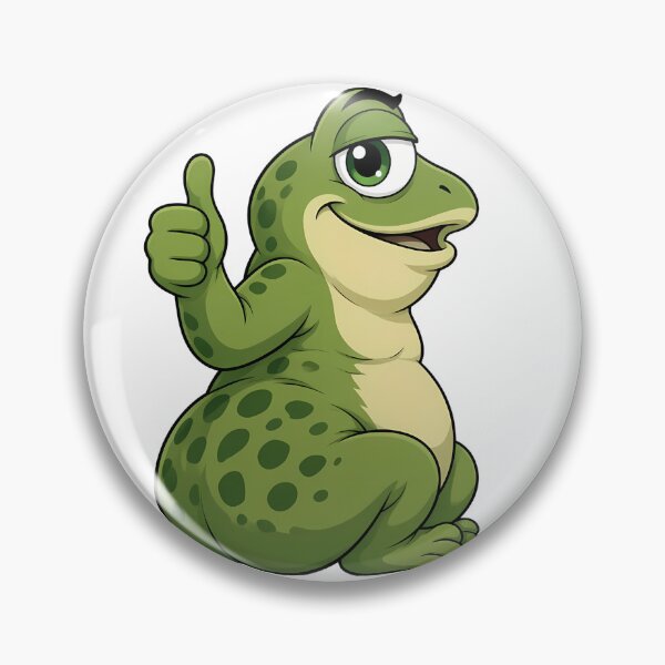 Item preview, Fat frog with raised thumb designed and sold by design-rebell.
