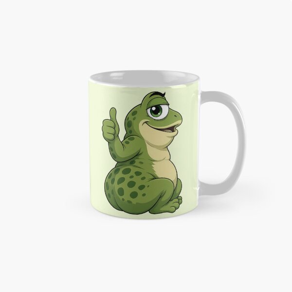 Item preview, Fat frog with raised thumb designed and sold by design-rebell.