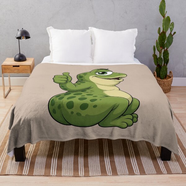 Item preview, Fat frog with raised thumb designed and sold by design-rebell.