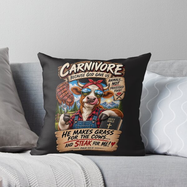 Item preview, CARNIVORE-BECAUSE GOD GAVE US ANIMALS NOT PROCESSED FOOD designed and sold by CarnivoreGifts.