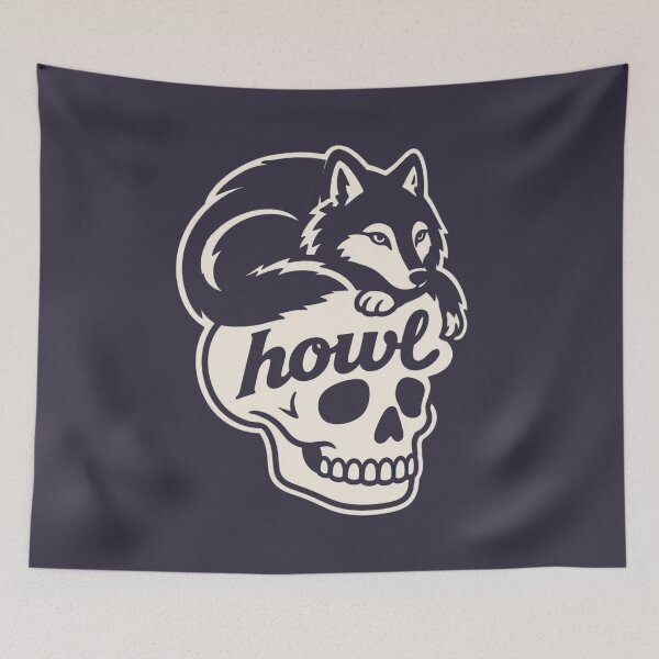Item preview, Howl Wolf Skull designed and sold by Goddard101Eric.
