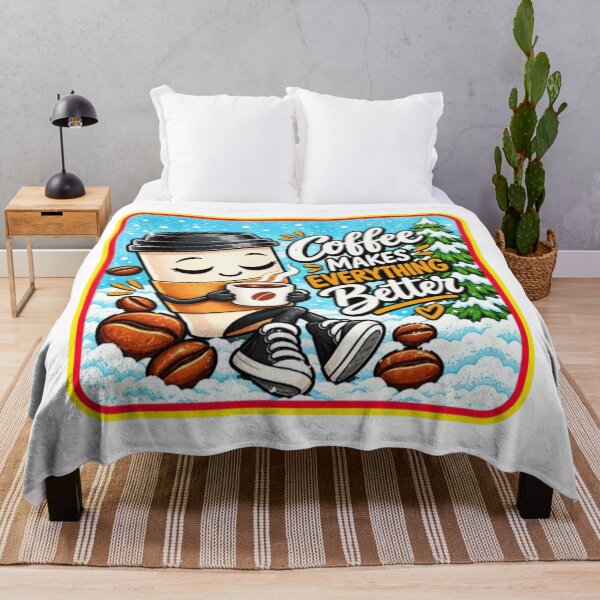 Item preview, Coffee Makes Everything Better – Cute Coffee Cup Character Lover Gift designed and sold by HSE1.