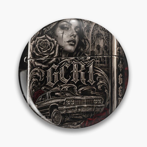Item preview, GCR1 Barrio de Plata – Chicano Lowrider Art, Silver Roses & Gothic Engraving designed and sold by GCR1.
