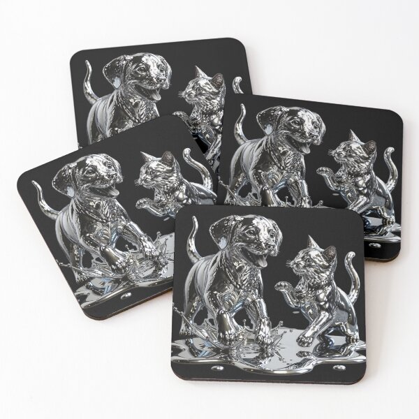 Item preview, Liquid Chrome Splash Dog Cat  LazyDayzCo designed and sold by LazyDayzCo.