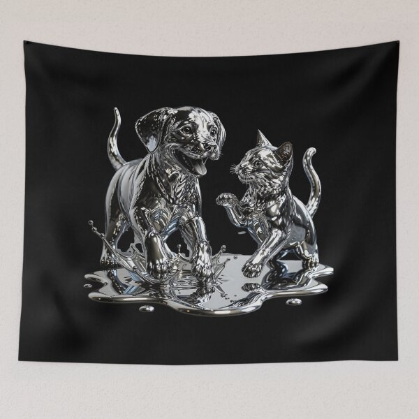 Item preview, Liquid Chrome Splash Dog Cat  LazyDayzCo designed and sold by LazyDayzCo.