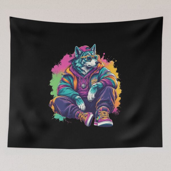 Item preview, Cool Wolf Rapper designed and sold by Samson-Benjamin.