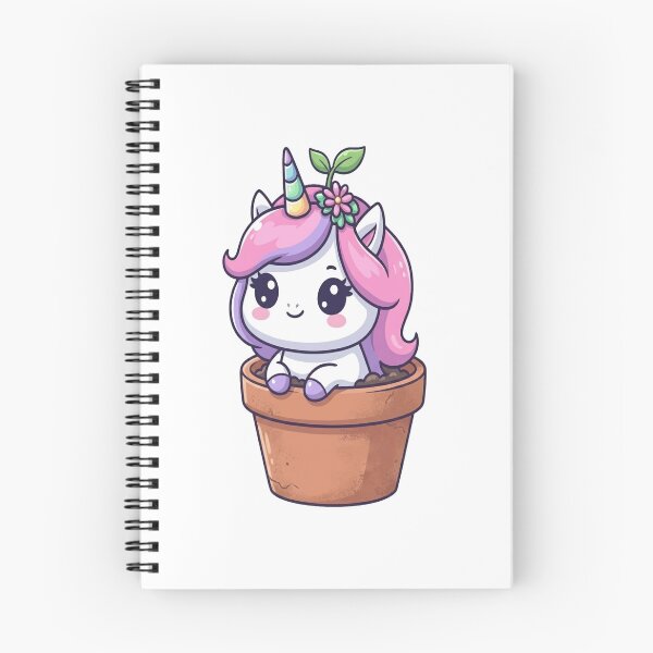 Item preview, Cute Unicorn Sitting In Flowerpot designed and sold by Ella_Sketch.