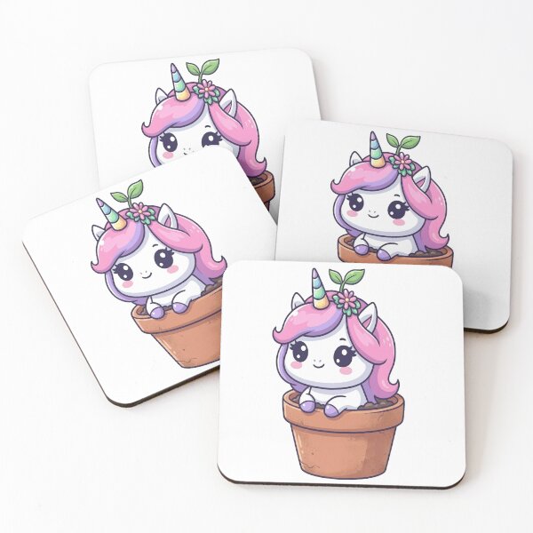 Item preview, Cute Unicorn Sitting In Flowerpot designed and sold by Ella_Sketch.