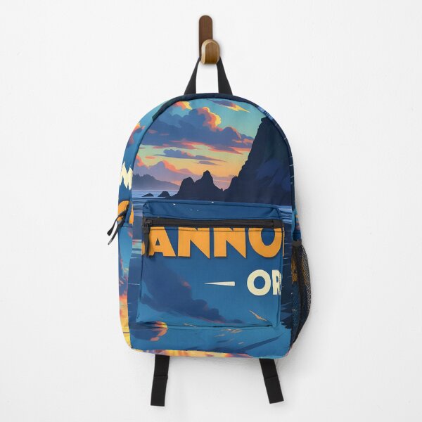 Item preview, Cannon Beach Oregon – Vintage Haystack Rock Sunset Travel Poster designed and sold by LSVart.