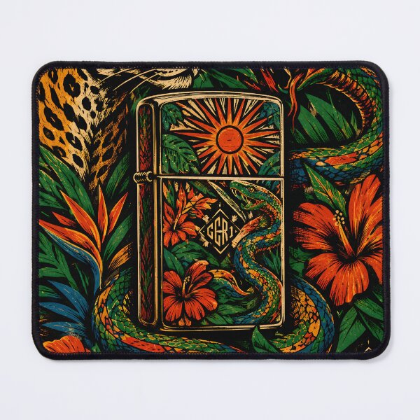 Item preview, GCR1 Fogo da Selva – Brazilian Woodcut Art, Jaguar & Tropical Jungle Illustration designed and sold by GCR1.