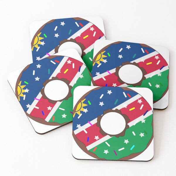 Item preview, Namibia Flag Donut – Colorful Sprinkles Country Pride designed and sold by TheIconSmith.