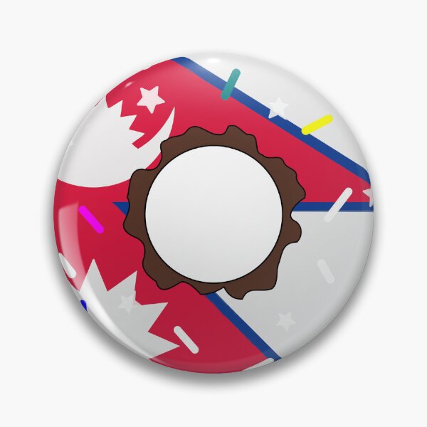 Item preview, Nepal Flag Donut – Colorful Sprinkles Country Pride designed and sold by TheIconSmith.