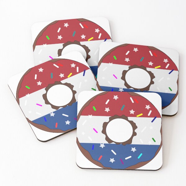Item preview, Netherlands Flag Donut – Colorful Sprinkles Country Pride designed and sold by TheIconSmith.