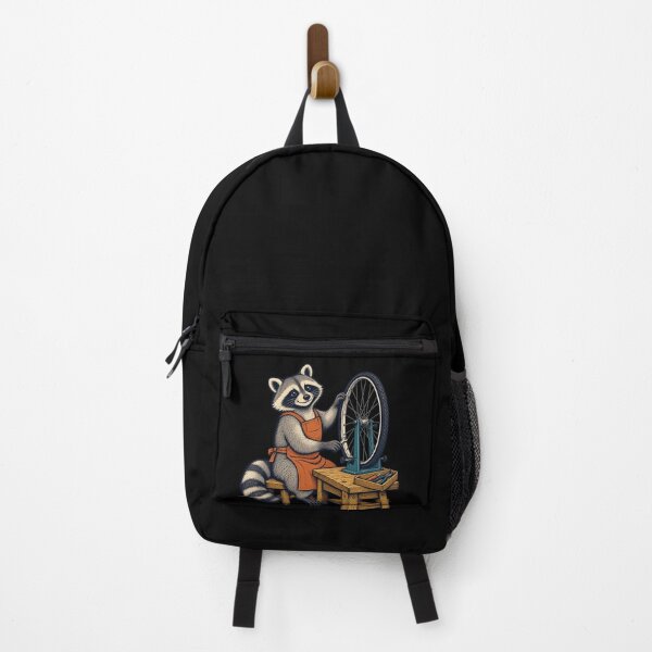 Item preview, Raccoon Bike Mechanic – Cozy Bicycle Repair Workshop designed and sold by suechtmpoa.