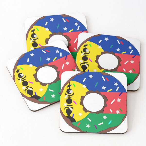 Item preview, New Caledonia Flag Donut – Colorful Sprinkles Country Pride designed and sold by TheIconSmith.