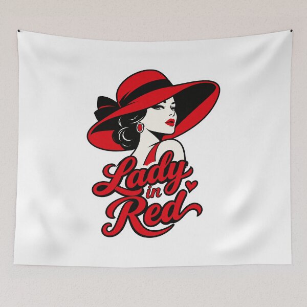 Item preview, Lady in Red Vintage Fashion Woman designed and sold by lorand-designs.