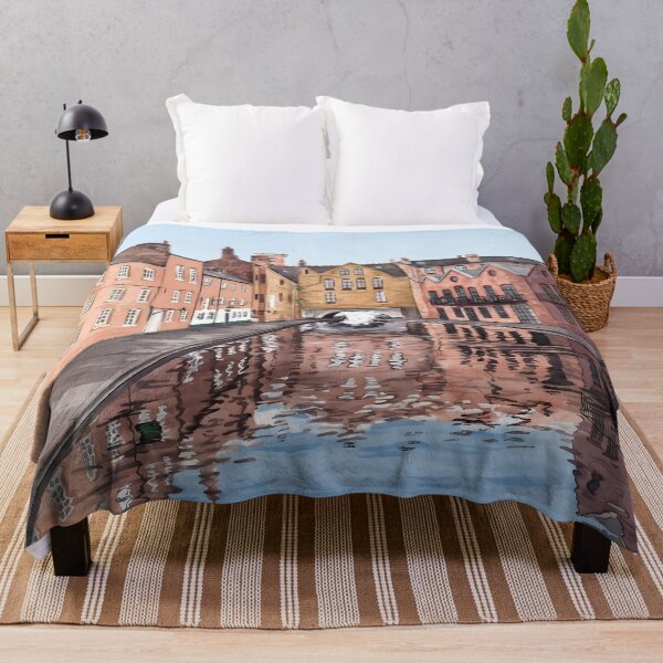 Item preview, Birmingham Canal Watercolor, England Wall Art, Historic Cityscape Painting designed and sold by POSTERIOCREW.