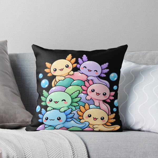 Item preview, Cute Kawaii Axolotl Pile Colorful Cartoon designed and sold by Charul2dartist.