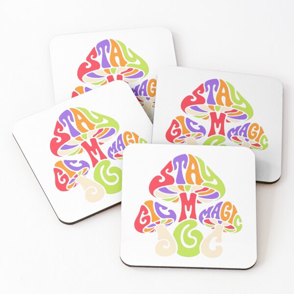 Item preview, Stay Magic Mushroom Typography – Whimsical Colorful Fantasy Design designed and sold by CreativeArtisanPrints Shop.