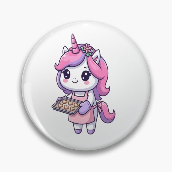 Item preview, Cute Unicorn Baking Heart Cookies designed and sold by Ella_Sketch.
