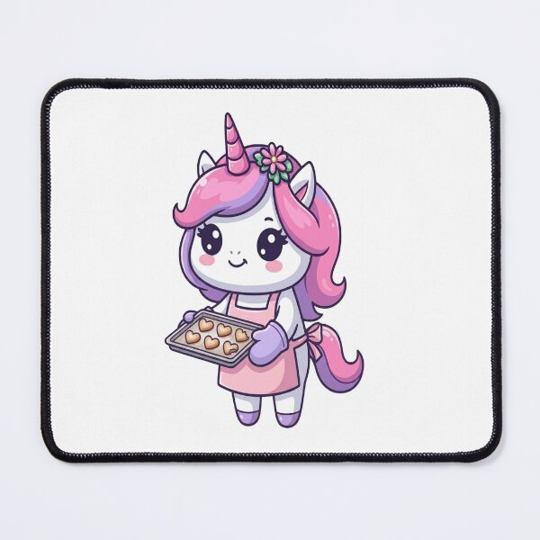 Item preview, Cute Unicorn Baking Heart Cookies designed and sold by Ella_Sketch.