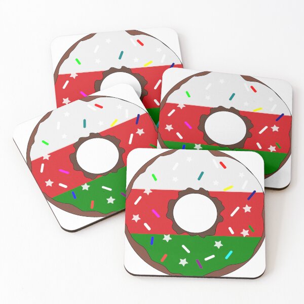 Item preview, Oman Flag Donut – Colorful Sprinkles Country Pride designed and sold by TheIconSmith.