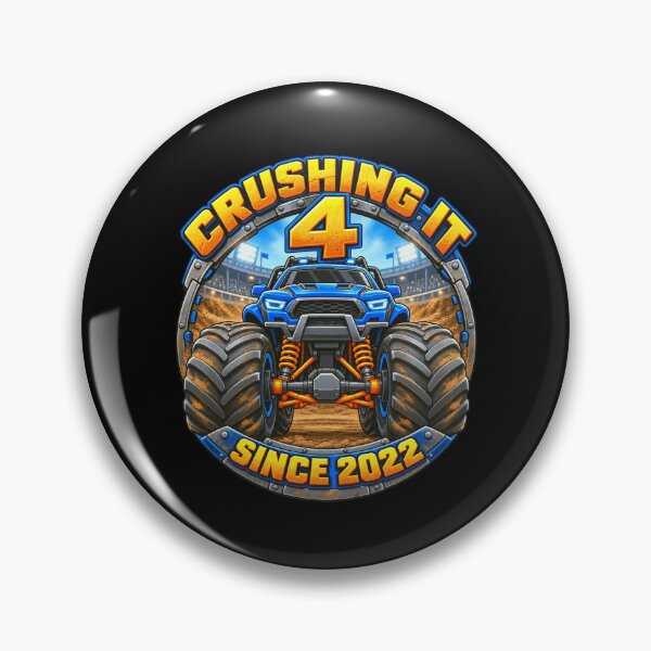 Item preview, Crushing It 4 Since 2022 Monster Truck Fourth Birthday Boy designed and sold by FolkGraphics.