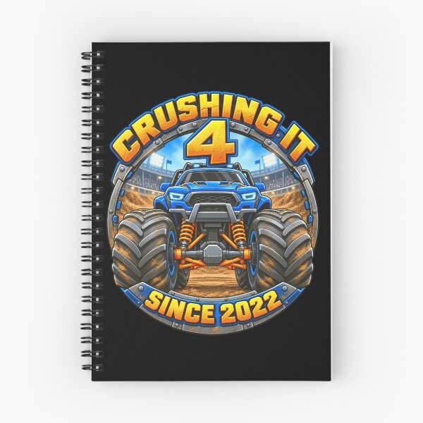 Item preview, Crushing It 4 Since 2022 Monster Truck Fourth Birthday Boy designed and sold by FolkGraphics.