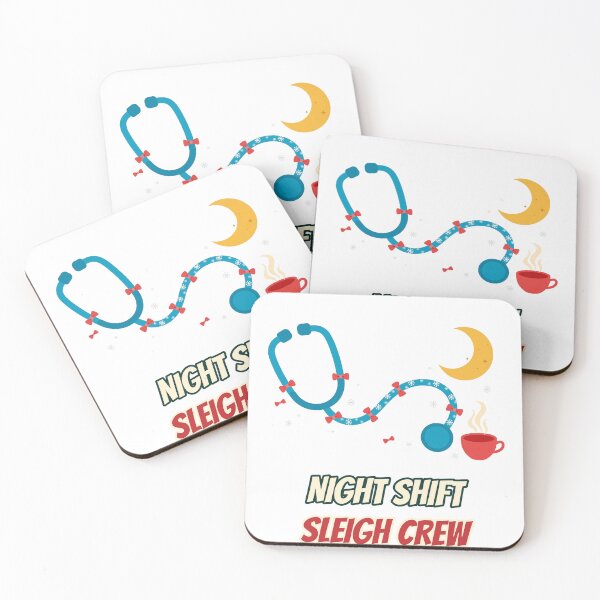 Item preview, Night Shift Nurse Christmas Sleigh Crew Shirt designed and sold by GiftedThreads.