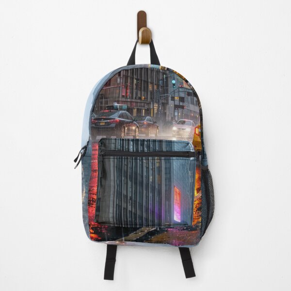 Item preview, Rainy City Lights - Urban Nightscape Street Reflection Art designed and sold by nhk999.
