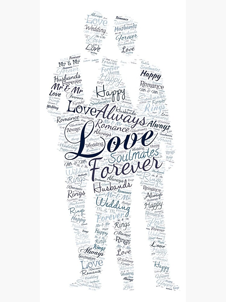 Carte De Vœux Lgbt Mariage Gay Mariage Nuage De Mots Par Noodge Redbubble