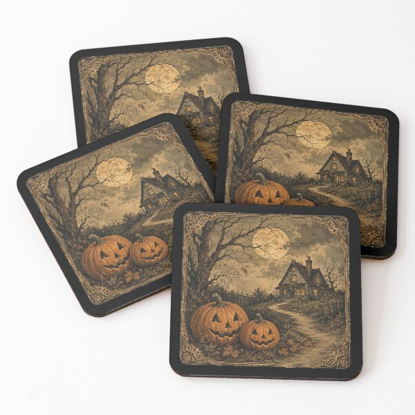 Item preview, The Pumpkin House – Vintage Halloween Haunted Cottage designed and sold by ChickenFund.