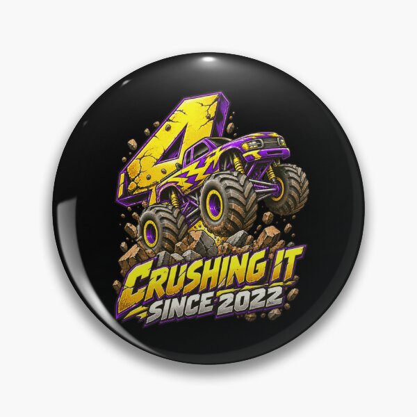 Item preview, 4 Crushing It Since 2022 Monster Truck Fourth Birthday designed and sold by FolkGraphics.