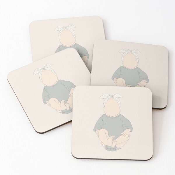Item preview, Minimal baby girl illustration designed and sold by elena-studio-.