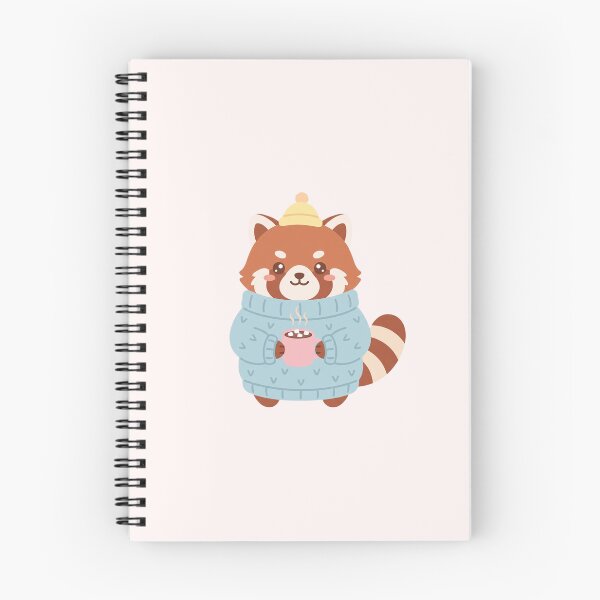 Item preview, Cute Kawaii Red Panda Drinking Hot Cocoa Winter Aesthetic Sticker & Gift designed and sold by Moon's Arts.